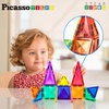 image:imagePicassoTiles 71pc Mini Diamond Series Winter Ice Theme Magnetic Tile Building Blocks 2 Character Action Figures Travel Size OntheGo Magnet Construction Toy Set STEM Development Kit Ages 3 PTM7113pcs Mini