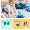 image:imagePicassoTiles 71pc Mini Diamond Series Winter Ice Theme Magnetic Tile Building Blocks 2 Character Action Figures Travel Size OntheGo Magnet Construction Toy Set STEM Development Kit Ages 3 PTM7171pcs Mini With 2 Action Figures