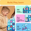 image:imagePicassoTiles 71pc Mini Diamond Series Winter Ice Theme Magnetic Tile Building Blocks 2 Character Action Figures Travel Size OntheGo Magnet Construction Toy Set STEM Development Kit Ages 3 PTM7171pcs Mini With 2 Action Figures