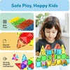 image:imagePicassoTiles 71pc Mini Diamond Series Winter Ice Theme Magnetic Tile Building Blocks 2 Character Action Figures Travel Size OntheGo Magnet Construction Toy Set STEM Development Kit Ages 3 PTM7148pcs Mini With Windows and Doors
