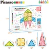image:imagePicassoTiles 71pc Mini Diamond Series Winter Ice Theme Magnetic Tile Building Blocks 2 Character Action Figures Travel Size OntheGo Magnet Construction Toy Set STEM Development Kit Ages 3 PTM7113pcs Mini