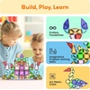 image:imagePicassoTiles 71pc Mini Diamond Series Winter Ice Theme Magnetic Tile Building Blocks 2 Character Action Figures Travel Size OntheGo Magnet Construction Toy Set STEM Development Kit Ages 3 PTM7150pcs Mini With Case