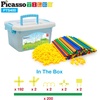 image:imagePicassoTiles 8 Styles Interlocking Sensory Toys Wooden Burr Cube Ball and Barrels Logic Skill Genius Puzzle Brain Teaser Games amp Intellectual 3D Assembling Educational Toy Set for Kids amp Adults PTP08400pc Toy Straw