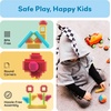 image:imagePicassoTiles 8 Styles Interlocking Sensory Toys Wooden Burr Cube Ball and Barrels Logic Skill Genius Puzzle Brain Teaser Games amp Intellectual 3D Assembling Educational Toy Set for Kids amp Adults PTP08Multicolored