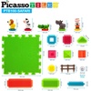 image:imagePicassoTiles 8 Styles Interlocking Sensory Toys Wooden Burr Cube Ball and Barrels Logic Skill Genius Puzzle Brain Teaser Games amp Intellectual 3D Assembling Educational Toy Set for Kids amp Adults PTP08100pcs Safari