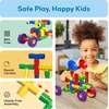 image:imagePicassoTiles 8 Styles Interlocking Sensory Toys Wooden Burr Cube Ball and Barrels Logic Skill Genius Puzzle Brain Teaser Games amp Intellectual 3D Assembling Educational Toy Set for Kids amp Adults PTP08136pcs Tubular Pipes  Spout