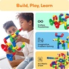 image:imagePicassoTiles 8 Styles Interlocking Sensory Toys Wooden Burr Cube Ball and Barrels Logic Skill Genius Puzzle Brain Teaser Games amp Intellectual 3D Assembling Educational Toy Set for Kids amp Adults PTP08136pcs Tubular Pipes  Spout
