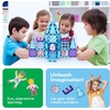 image:imagePicassoTiles 80 Pcs Magnetic Building Tiles Magnet Building Block Toys WCar Diamond Educational Construction Playset Toy for STEM Sensory Gifts Kid Brain Development Stacking Blocks Construction SetWinter Ice