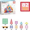image:imagePicassoTiles 80 Pcs Magnetic Building Tiles Magnet Building Block Toys WCar Diamond Educational Construction Playset Toy for STEM Sensory Gifts Kid Brain Development Stacking Blocks Construction SetClear