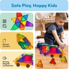 image:imagePicassoTiles 80 Pcs Magnetic Building Tiles Magnet Building Block Toys WCar Diamond Educational Construction Playset Toy for STEM Sensory Gifts Kid Brain Development Stacking Blocks Construction SetClear