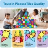 image:imagePicassoTiles 80 Pcs Magnetic Building Tiles Magnet Building Block Toys WCar Diamond Educational Construction Playset Toy for STEM Sensory Gifts Kid Brain Development Stacking Blocks Construction SetMulticolored With Car  Bag