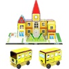 image:imagePicassoTiles 80 Pcs Magnetic Building Tiles Magnet Building Block Toys WCar Diamond Educational Construction Playset Toy for STEM Sensory Gifts Kid Brain Development Stacking Blocks Construction SetSchool Hospital Police Station