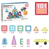 image:imagePicassoTiles 80 Pcs Magnetic Building Tiles Magnet Building Block Toys WCar Diamond Educational Construction Playset Toy for STEM Sensory Gifts Kid Brain Development Stacking Blocks Construction SetMulticolored With Car  Bag