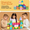 image:imagePicassoTiles 80 Pcs Magnetic Building Tiles Magnet Building Block Toys WCar Diamond Educational Construction Playset Toy for STEM Sensory Gifts Kid Brain Development Stacking Blocks Construction SetMulticolored With Car  Bag