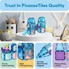 image:imagePicassoTiles 80 Pcs Magnetic Building Tiles Magnet Building Block Toys WCar Diamond Educational Construction Playset Toy for STEM Sensory Gifts Kid Brain Development Stacking Blocks Construction SetWinter Ice