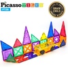 image:imagePicassoTiles 80 Pcs Magnetic Building Tiles Magnet Building Block Toys WCar Diamond Educational Construction Playset Toy for STEM Sensory Gifts Kid Brain Development Stacking Blocks Construction SetRed