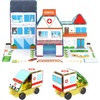 image:imagePicassoTiles 80 Pcs Magnetic Building Tiles Magnet Building Block Toys WCar Diamond Educational Construction Playset Toy for STEM Sensory Gifts Kid Brain Development Stacking Blocks Construction SetSchool Hospital Police Station