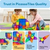 image:imagePicassoTiles 80 Pcs Magnetic Building Tiles Magnet Building Block Toys WCar Diamond Educational Construction Playset Toy for STEM Sensory Gifts Kid Brain Development Stacking Blocks Construction SetClear