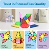 image:imagePicassoTiles 80 Pcs Magnetic Building Tiles Magnet Building Block Toys WCar Diamond Educational Construction Playset Toy for STEM Sensory Gifts Kid Brain Development Stacking Blocks Construction SetMulticolored