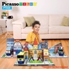 image:imagePicassoTiles 80pc School Hospital Police Station 3in1 Theme Magnet Self Adhesive Backing StickOn Puzzle Graphic Kit and Overlay Maps for Magnetic Building Blocks STEM Learning Construction Toy3in1 Magnetic Building Theme