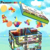 image:imagePicassoTiles 80pc School Hospital Police Station 3in1 Theme Magnet Self Adhesive Backing StickOn Puzzle Graphic Kit and Overlay Maps for Magnetic Building Blocks STEM Learning Construction ToyFoldable City Theme