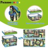 image:imagePicassoTiles 80pc School Hospital Police Station 3in1 Theme Magnet Self Adhesive Backing StickOn Puzzle Graphic Kit and Overlay Maps for Magnetic Building Blocks STEM Learning Construction ToyFoldable City Theme