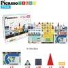 image:imagePicassoTiles 80pc School Hospital Police Station 3in1 Theme Magnet Self Adhesive Backing StickOn Puzzle Graphic Kit and Overlay Maps for Magnetic Building Blocks STEM Learning Construction Toy3in1 Magnetic Building Theme