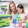 image:imagePicassoTiles 80pc School Hospital Police Station 3in1 Theme Magnet Self Adhesive Backing StickOn Puzzle Graphic Kit and Overlay Maps for Magnetic Building Blocks STEM Learning Construction ToyForest Animal Theme