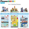 image:imagePicassoTiles 80pc School Hospital Police Station 3in1 Theme Magnet Self Adhesive Backing StickOn Puzzle Graphic Kit and Overlay Maps for Magnetic Building Blocks STEM Learning Construction Toy3in1 Magnetic Building Theme