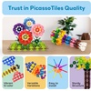 image:imagePicassoTiles Building Chip Interlocking Disc Construction Blocks in Green Color STEM Learning Early Education Toy Engineering Playset Child Brain Development for Toddlers Girls Boys Kids Age 3 PTF108Multicolor