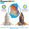 image:imagePicassoTiles Clear Transparent Magnetic Tile Expansion Set STEM Educational Construction Toy Kit for Kids Age 3 Plus Magnet Building Blocks Preschool Learning Creativity and Skill Development PTE13Uv Activated Color Changing