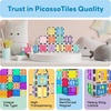 image:imagePicassoTiles Clear Transparent Magnetic Tile Expansion Set STEM Educational Construction Toy Kit for Kids Age 3 Plus Magnet Building Blocks Preschool Learning Creativity and Skill Development PTE1330 Pcs Window and Door