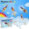image:imagePicassoTiles Clear Transparent Magnetic Tile Expansion Set STEM Educational Construction Toy Kit for Kids Age 3 Plus Magnet Building Blocks Preschool Learning Creativity and Skill Development PTE13Uv Activated Color Changing