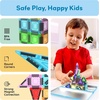 image:imagePicassoTiles Clear Transparent Magnetic Tile Expansion Set STEM Educational Construction Toy Kit for Kids Age 3 Plus Magnet Building Blocks Preschool Learning Creativity and Skill Development PTE1330 Pcs Nano With Tin Storage Case