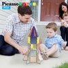 image:imagePicassoTiles Clear Transparent Magnetic Tile Expansion Set STEM Educational Construction Toy Kit for Kids Age 3 Plus Magnet Building Blocks Preschool Learning Creativity and Skill Development PTE13Uv Activated Color Changing