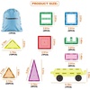 image:imagePicassoTiles Clear Transparent Magnetic Tile Expansion Set STEM Educational Construction Toy Kit for Kids Age 3 Plus Magnet Building Blocks Preschool Learning Creativity and Skill Development PTE13Multicolored With Travel Bag