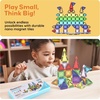 image:imagePicassoTiles Clear Transparent Magnetic Tile Expansion Set STEM Educational Construction Toy Kit for Kids Age 3 Plus Magnet Building Blocks Preschool Learning Creativity and Skill Development PTE1330 Pcs Nano With Tin Storage Case