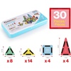 image:imagePicassoTiles Clear Transparent Magnetic Tile Expansion Set STEM Educational Construction Toy Kit for Kids Age 3 Plus Magnet Building Blocks Preschool Learning Creativity and Skill Development PTE1330 Pcs Nano With Tin Storage Case