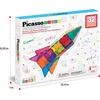 image:imagePicassoTiles Clear Transparent Magnetic Tile Expansion Set STEM Educational Construction Toy Kit for Kids Age 3 Plus Magnet Building Blocks Preschool Learning Creativity and Skill Development PTE13Multicolored Rocket Booster Theme