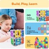 image:imagePicassoTiles Clear Transparent Magnetic Tile Expansion Set STEM Educational Construction Toy Kit for Kids Age 3 Plus Magnet Building Blocks Preschool Learning Creativity and Skill Development PTE1330 Pcs Window and Door