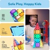 image:imagePicassoTiles Clear Transparent Magnetic Tile Expansion Set STEM Educational Construction Toy Kit for Kids Age 3 Plus Magnet Building Blocks Preschool Learning Creativity and Skill Development PTE13Multicolored Rocket Booster Theme