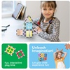 image:imagePicassoTiles Clear Transparent Magnetic Tile Expansion Set STEM Educational Construction Toy Kit for Kids Age 3 Plus Magnet Building Blocks Preschool Learning Creativity and Skill Development PTE1330 Pcs Window and Door