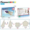 image:imagePicassoTiles Clear Transparent Magnetic Tile Expansion Set STEM Educational Construction Toy Kit for Kids Age 3 Plus Magnet Building Blocks Preschool Learning Creativity and Skill Development PTE13Uv Activated Color Changing