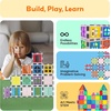 image:imagePicassoTiles Clear Transparent Magnetic Tile Expansion Set STEM Educational Construction Toy Kit for Kids Age 3 Plus Magnet Building Blocks Preschool Learning Creativity and Skill Development PTE13Red 40 Pcs Window and Door