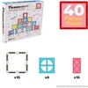 image:imagePicassoTiles Clear Transparent Magnetic Tile Expansion Set STEM Educational Construction Toy Kit for Kids Age 3 Plus Magnet Building Blocks Preschool Learning Creativity and Skill Development PTE13Red 40 Pcs Window and Door