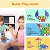 image:imagePicassoTiles Clear Transparent Magnetic Tile Expansion Set STEM Educational Construction Toy Kit for Kids Age 3 Plus Magnet Building Blocks Preschool Learning Creativity and Skill Development PTE1330 Pcs Nano With Tin Storage Case