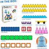 image:imagePicassoTiles Clear Transparent Magnetic Tile Expansion Set STEM Educational Construction Toy Kit for Kids Age 3 Plus Magnet Building Blocks Preschool Learning Creativity and Skill Development PTE13Multicolored With Travel Bag