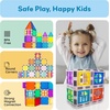 image:imagePicassoTiles Clear Transparent Magnetic Tile Expansion Set STEM Educational Construction Toy Kit for Kids Age 3 Plus Magnet Building Blocks Preschool Learning Creativity and Skill Development PTE13Red 40 Pcs Window and Door