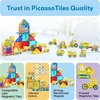 image:imagePicassoTiles Dinosaur Magnetic Tiles Accessory Set Mix and Match Dino Figure Parts for STEM Magnet Tile Construction Building Blocks Sets Creative Pretend Play Educational Toy for Kids Ages 3 PTA28Vehicles  Zoo