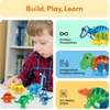 image:imagePicassoTiles Dinosaur Magnetic Tiles Accessory Set Mix and Match Dino Figure Parts for STEM Magnet Tile Construction Building Blocks Sets Creative Pretend Play Educational Toy for Kids Ages 3 PTA28Dinosaur Mix and Match
